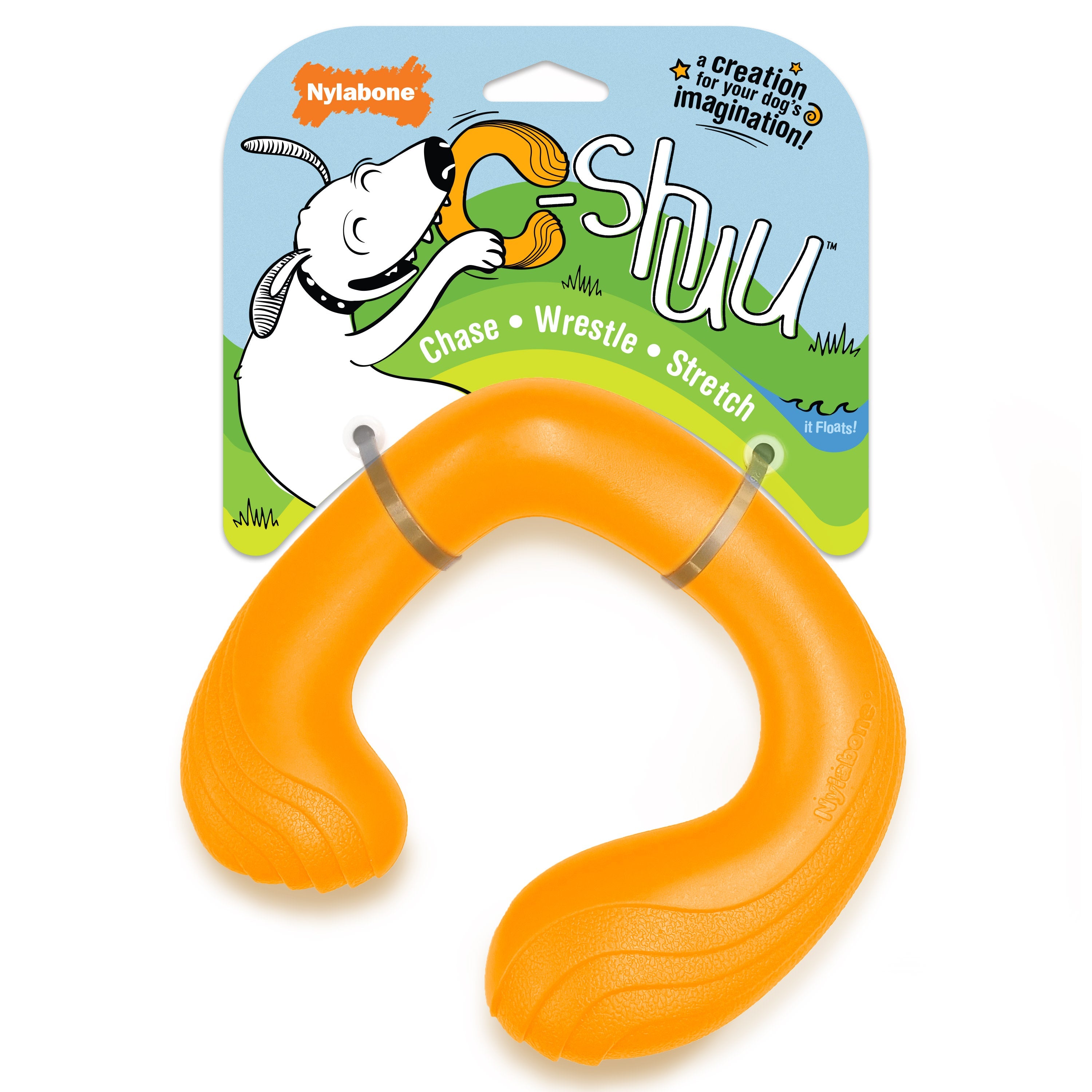 Nylabone Creative Play CShuu Dog Chase Toy Orange, 1ea/Large/Giant  Up To 50 Lbs. 1 ct