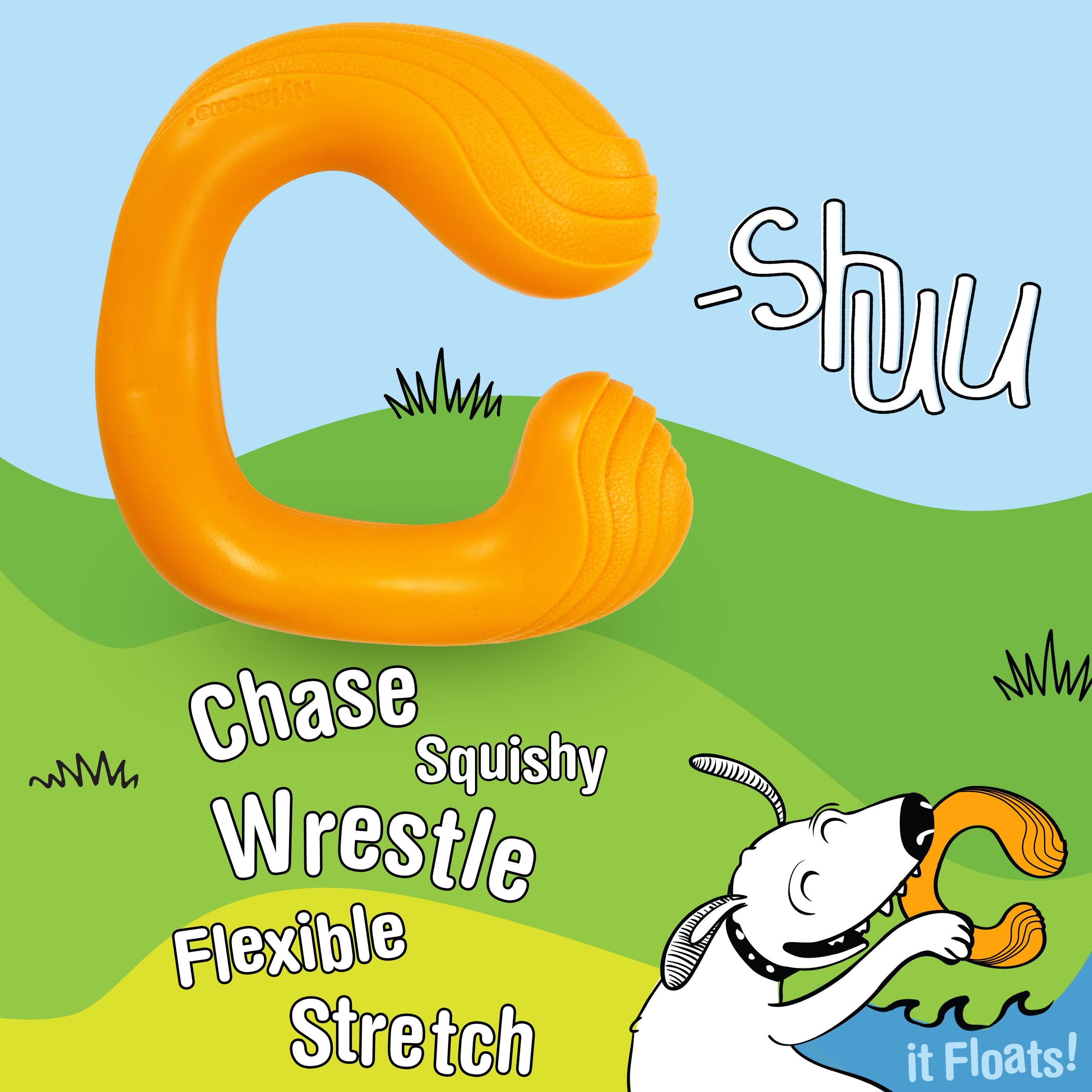 Nylabone Creative Play CShuu Dog Chase Toy Orange, 1ea/Large/Giant  Up To 50 Lbs. 1 ct