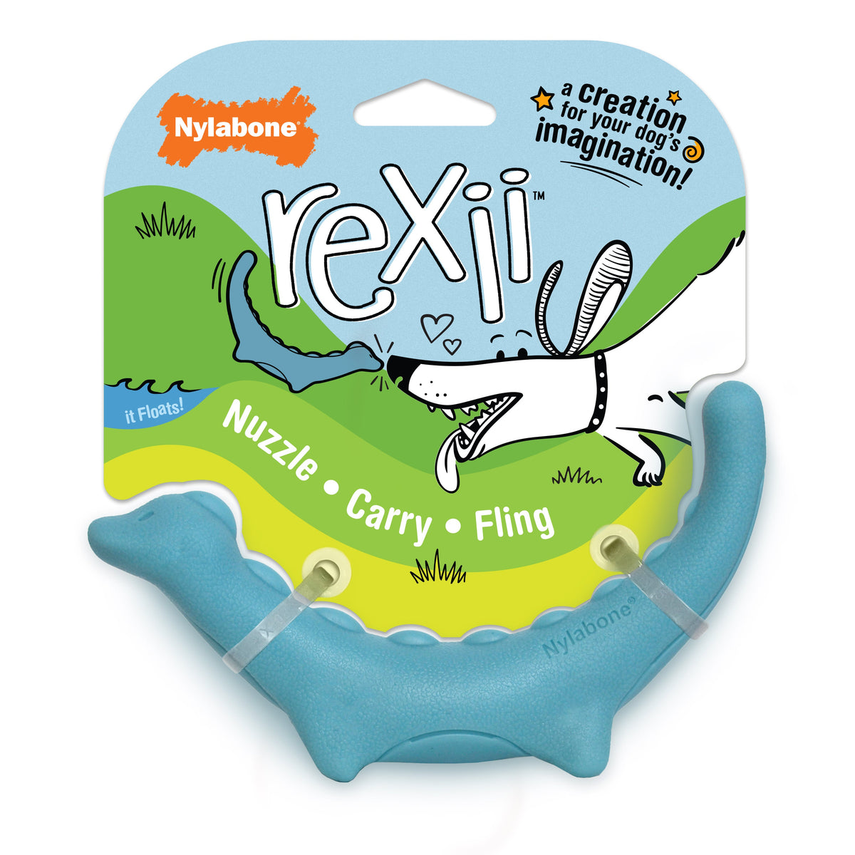 Nylabone Creative Play Rexii Interactive Dog Toy Blue, 1ea/SMall/Regular  Up To 25 Ibs. 1 ct