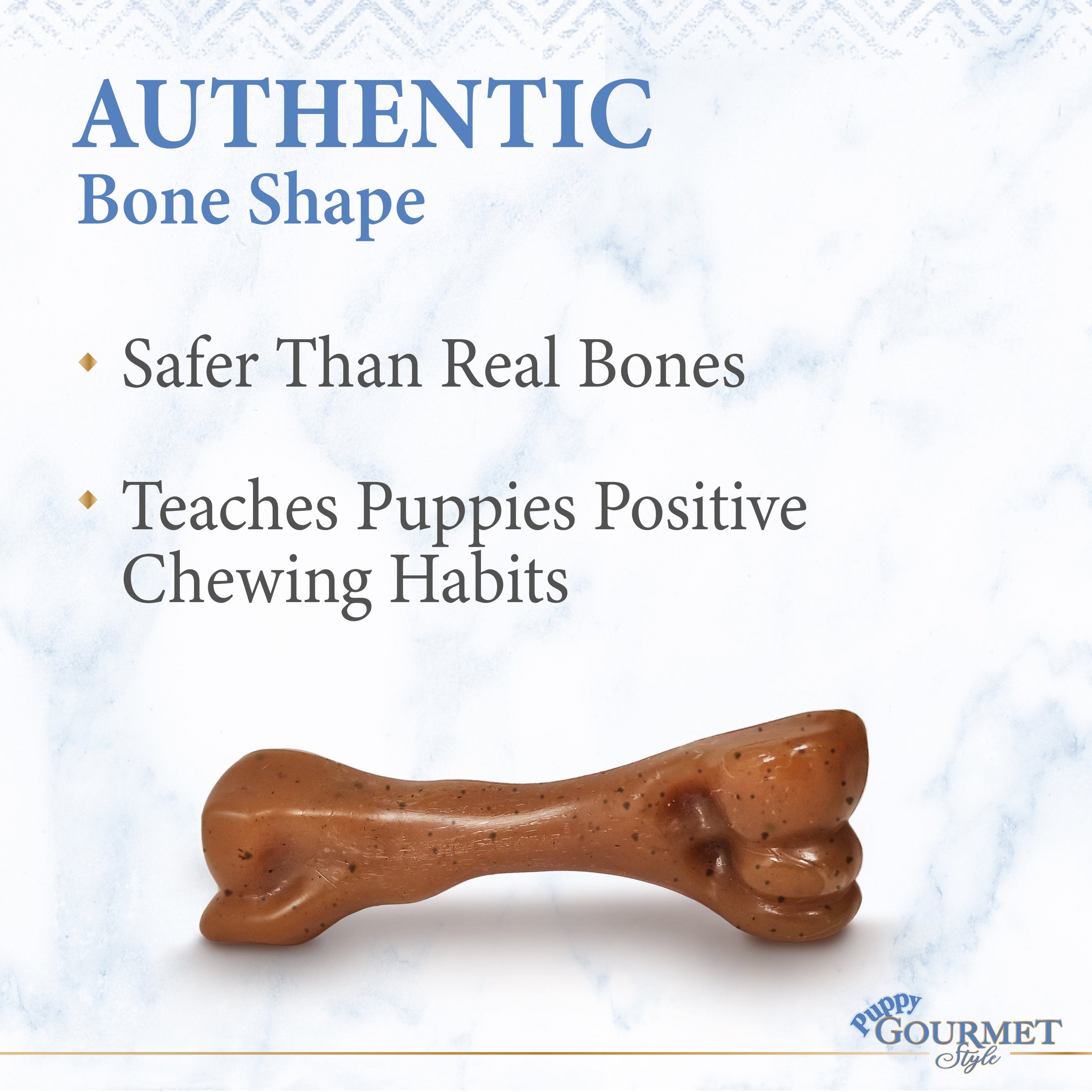 Nylabone Gourmet Style Strong Femur Puppy Chew Toy Bacon, 1ea/SMall/Regular  Up To 25 Ibs. 1 ct