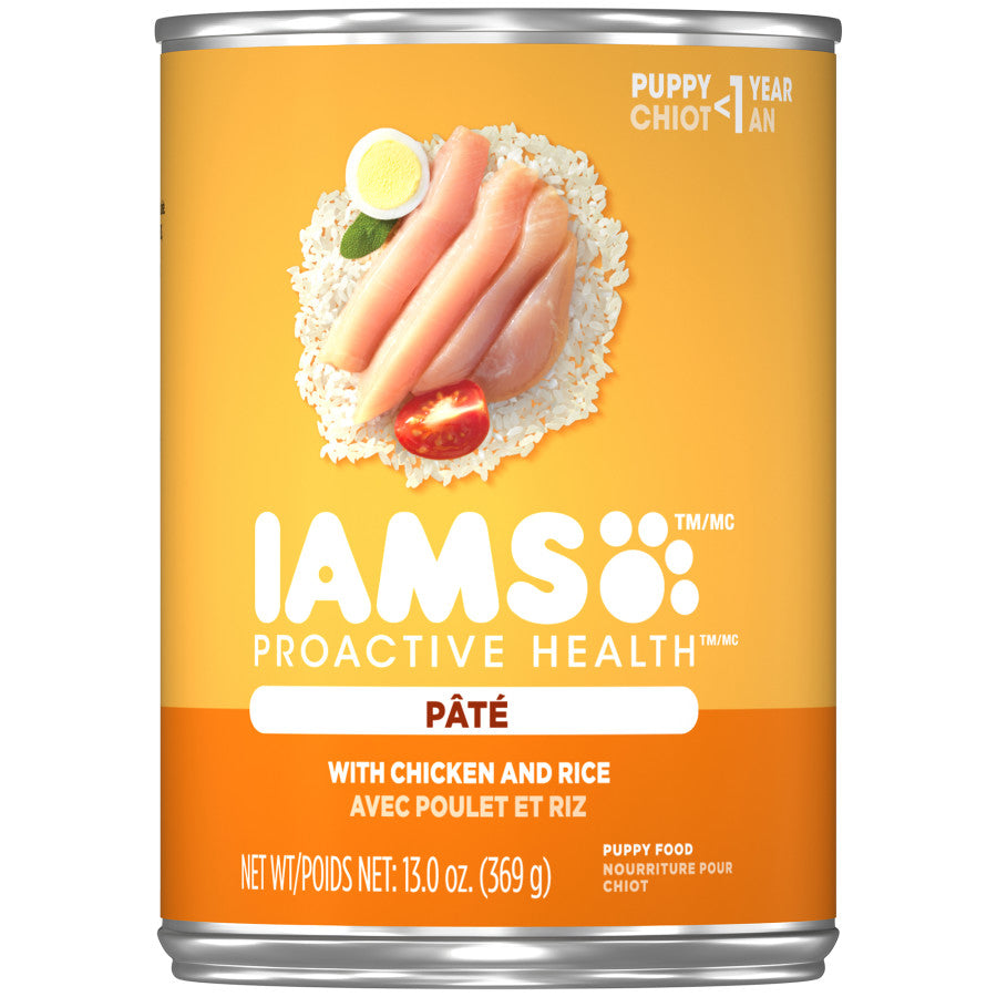 Iams ProActive Health Puppy Ground Dinner w/ Chicken & Rice Can Dog Food 13.2oz