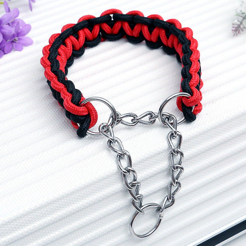 Anti-Bite Dog Chain Iron Chain Big Dog Traction Rope Golden Retriever Labrador Samoyed Walking Dog Rope