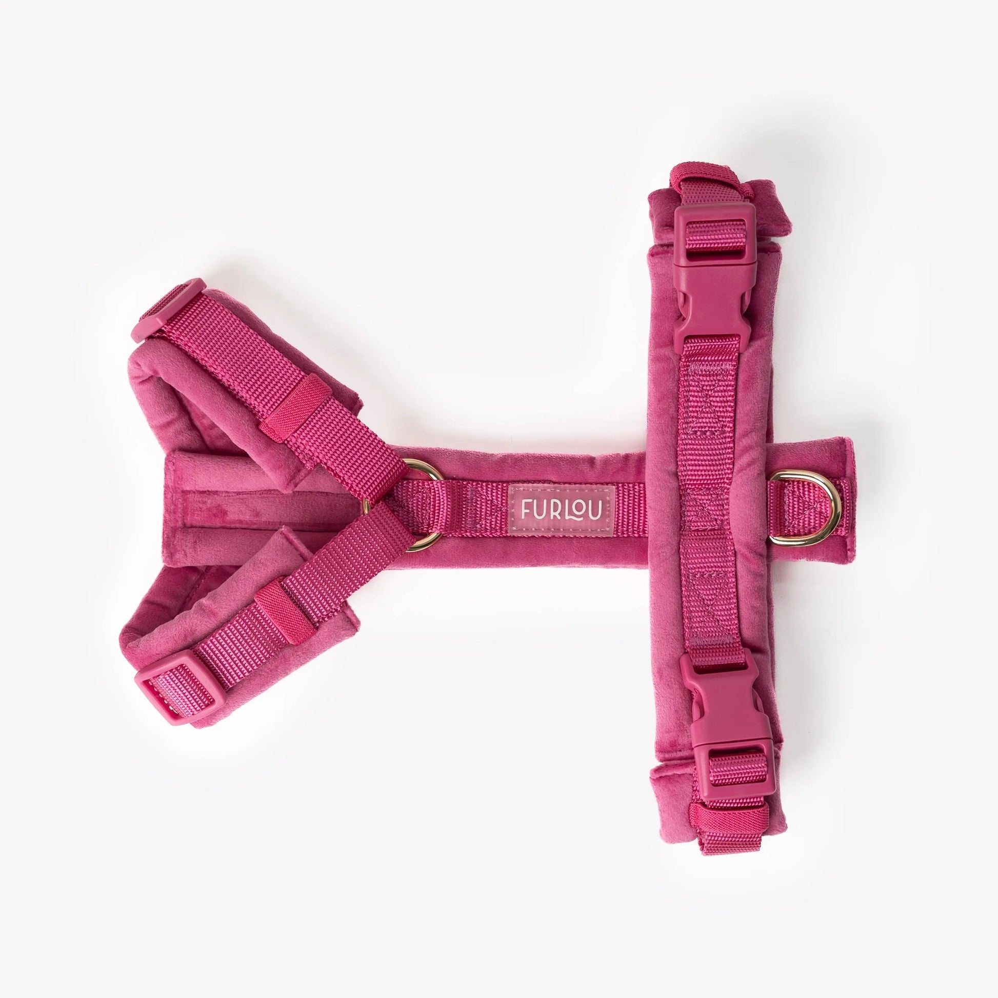 Magenta - Velvet Dog Harness FURLOU