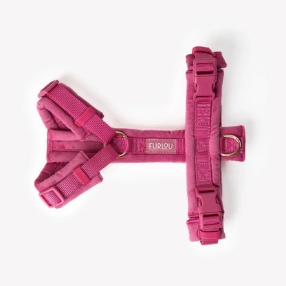 Magenta - Velvet Dog Harness FURLOU