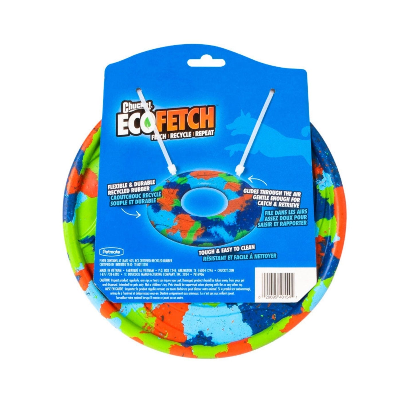 Chuckit! EcoFetch Recycled Rubber Flyer Dog Toy 1ea/MD