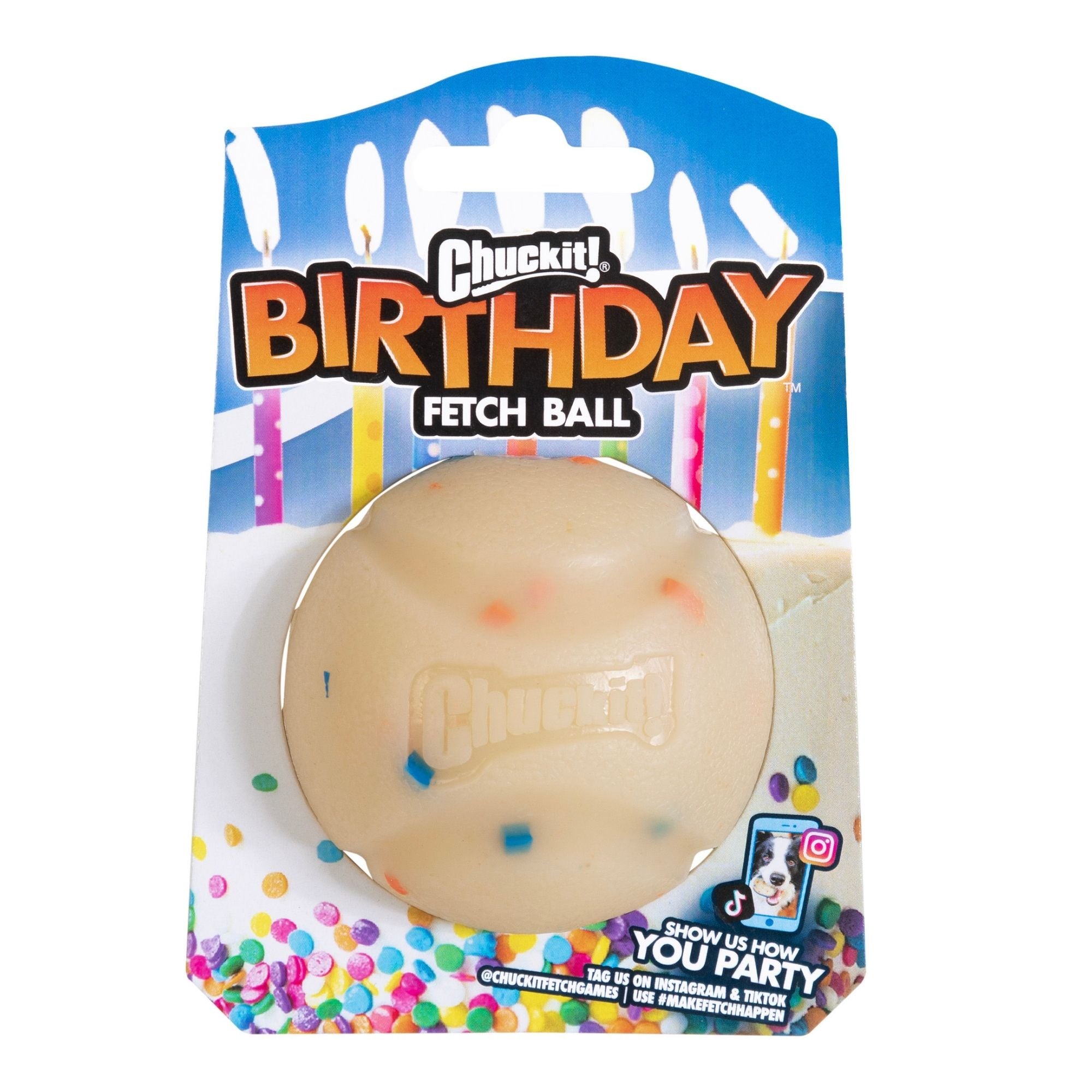 Chuckit! Birthday Fetch Ball Dog Toy 1ea/One Size