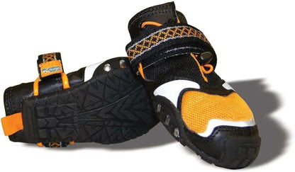 Step N' Strobe Dog Shoes - Water Resistant Dog Boots for All Seasons - Anti-Slip Protective Dog Footwear - LED Light up Soles - Reflective High Visibility Footwear - Set of 4 - X-Large