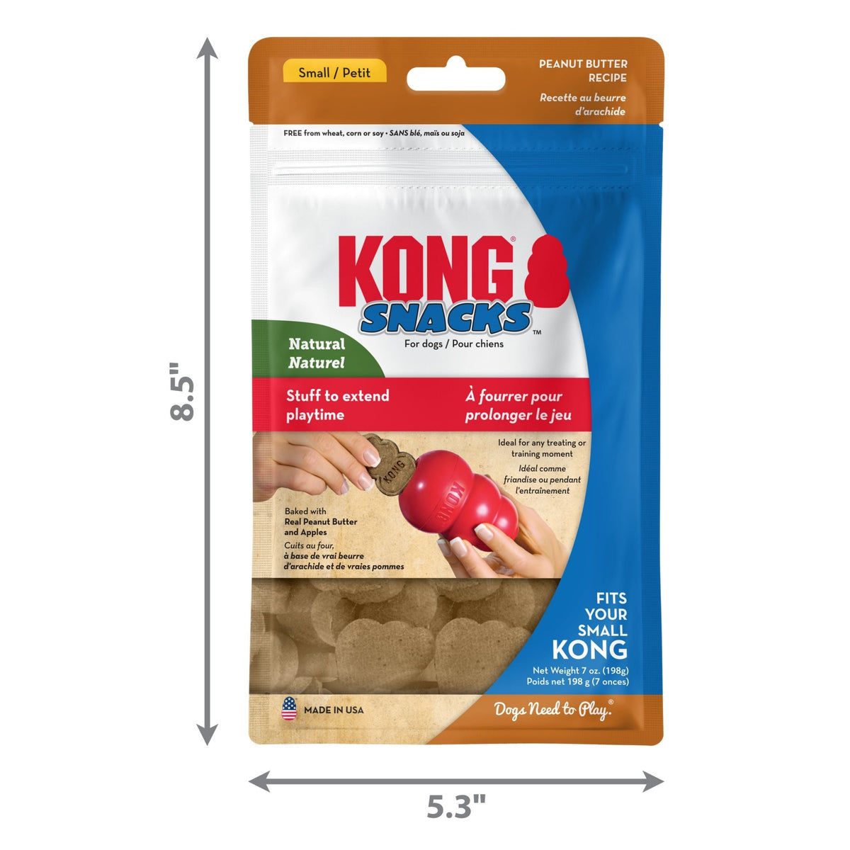 KONG Snacks Dog Treat Peanut Butter s Small 8oz