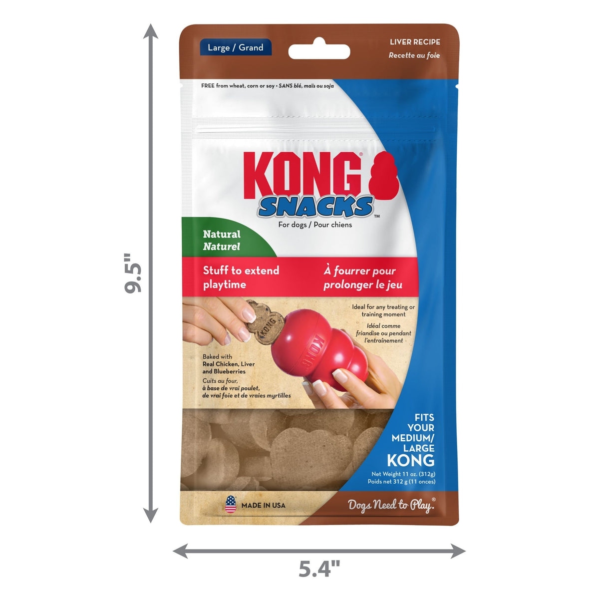 KONG Snacks Dog Treat Liver Large 12oz