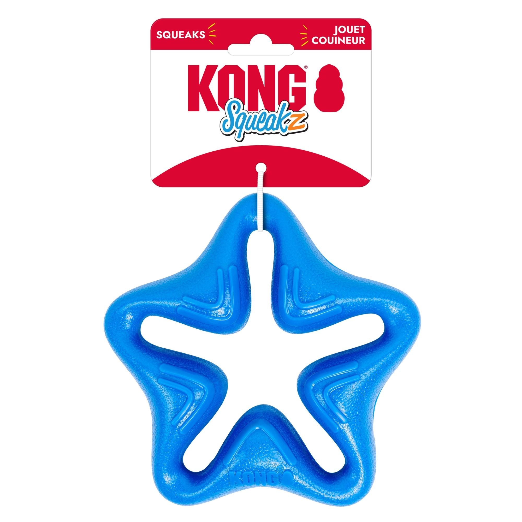 KONG Squeakz Star Dog Toy Blue 1ea/MD