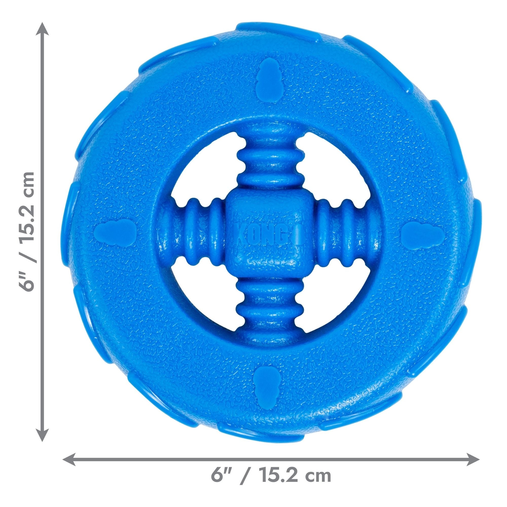 KONG Squeakz Wheel Dog Toy Blue 1ea/MD