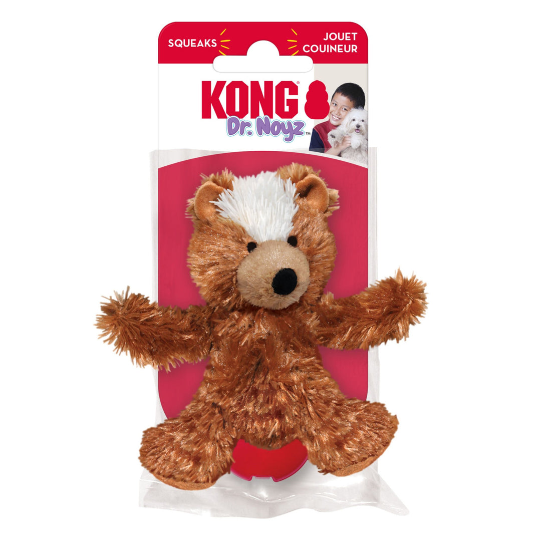KONG Dr. Noyz Unstuffed Plush Dog Toy eddy Bear with Squeaker X-Small