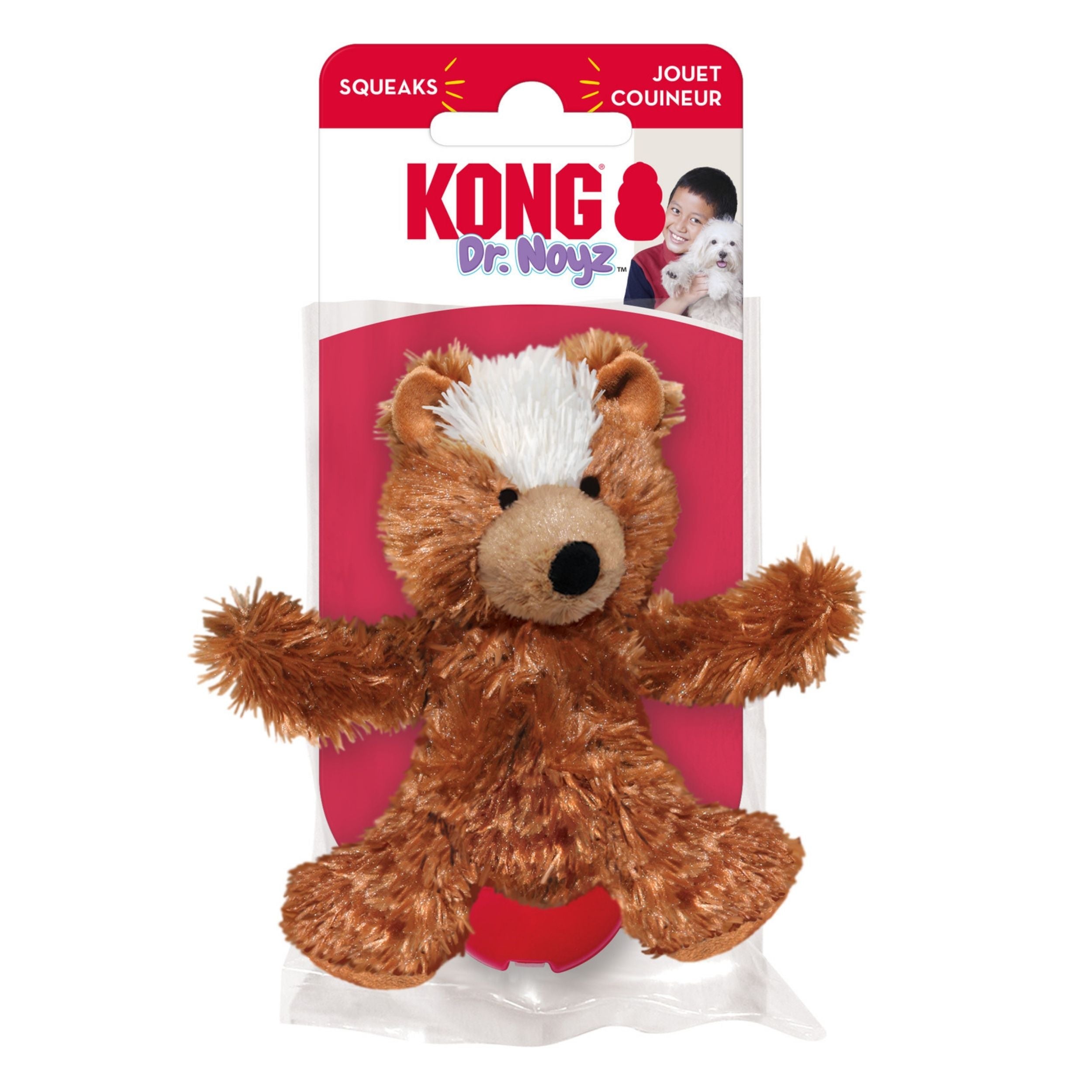 Kong Unstuffed Dog Toy Teddy Bear With Squeaker 1ea/Xs Default Title