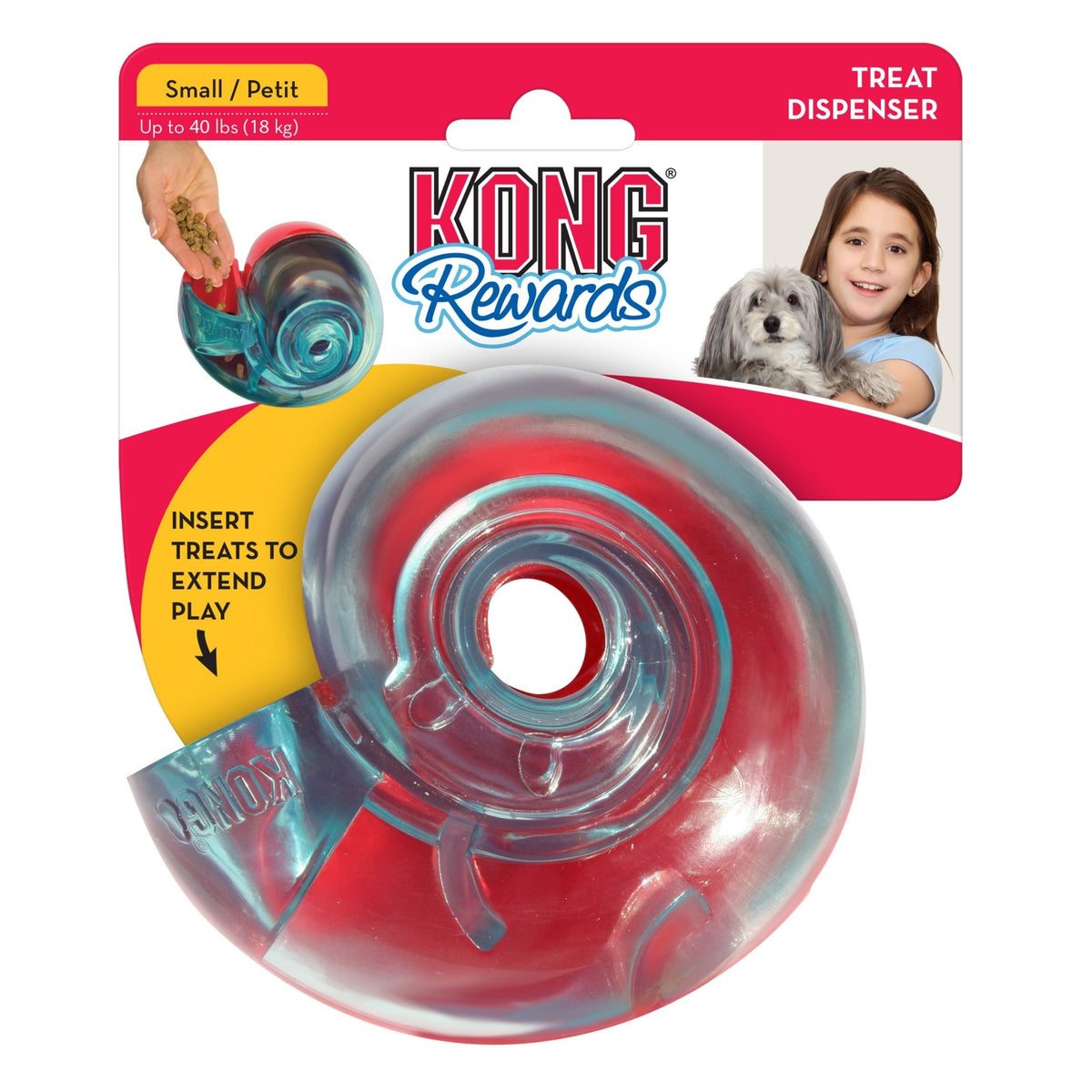 KONG Rewards Shell Treat Dispenser Dog Toy Small