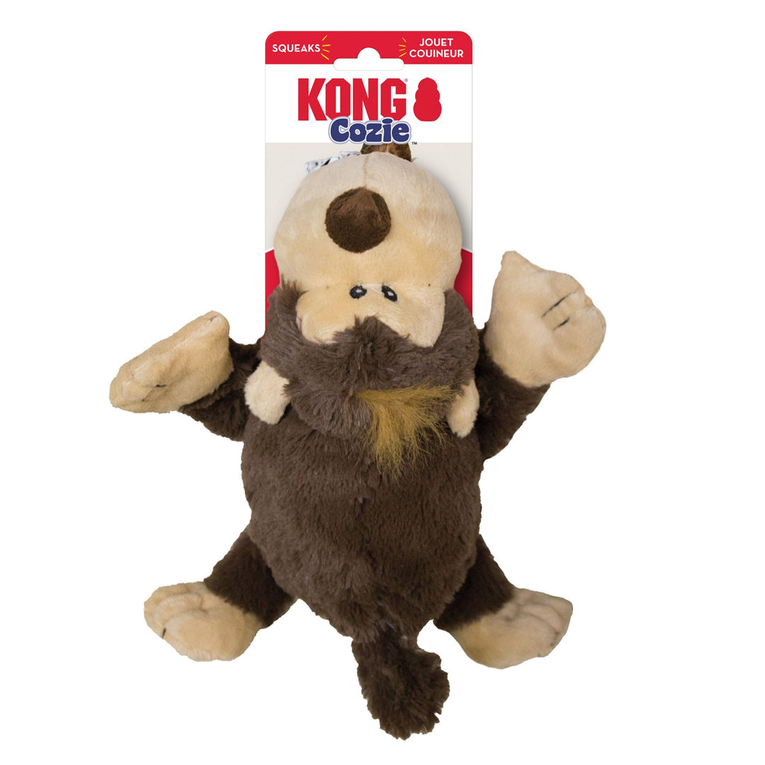 KONG Cozie Plush Dog Toy Spunky Monkey Medium