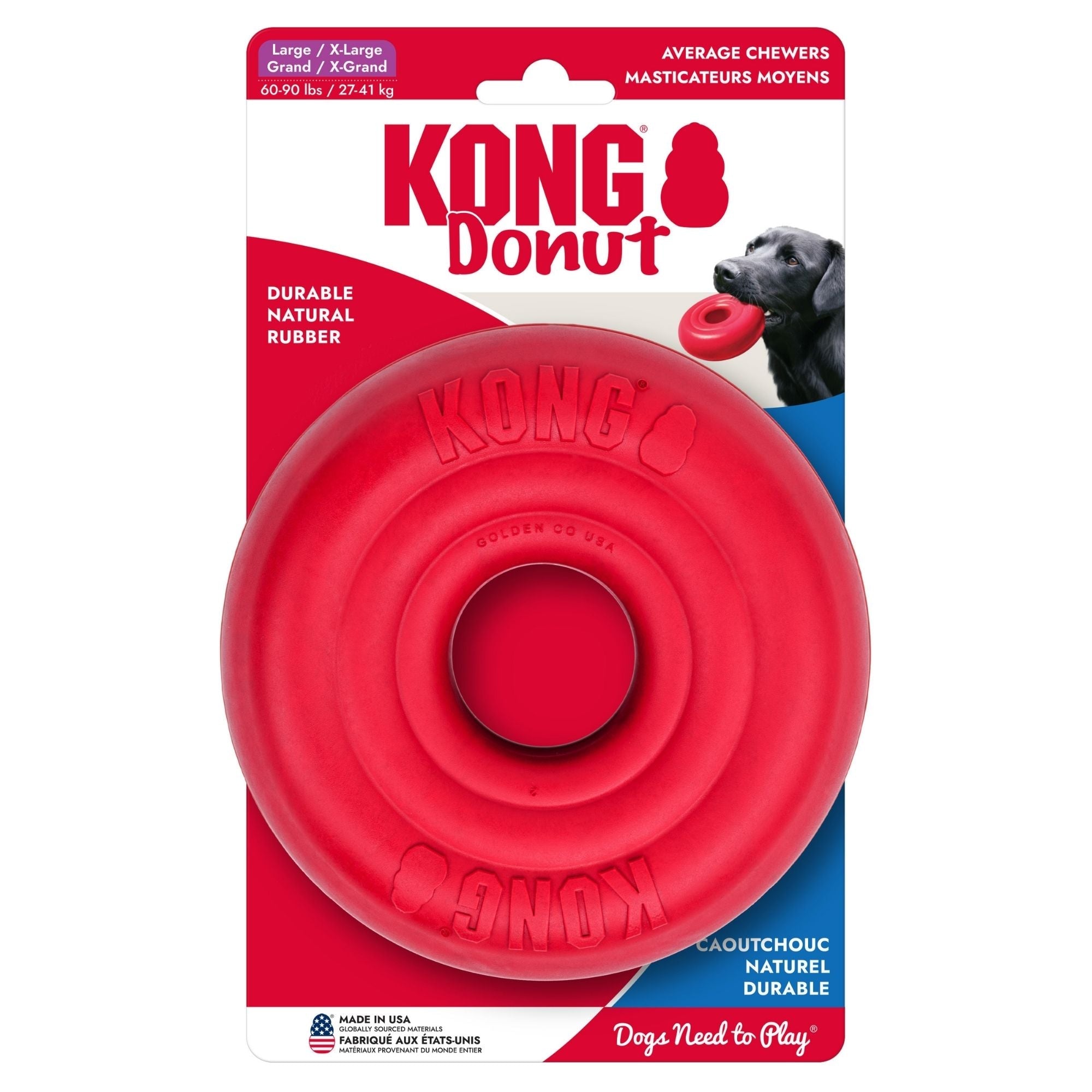 KONG Donut Dog Toy 1ea/LG/XL