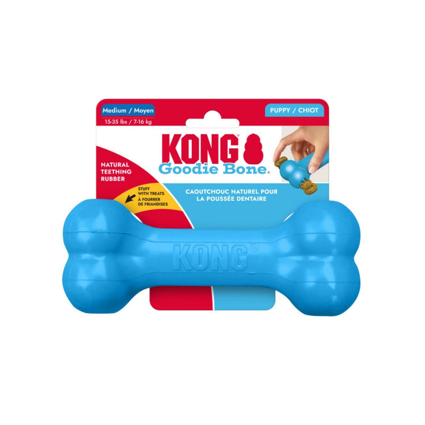 KONG Goodie Bone Puppy Toy Blue Medium