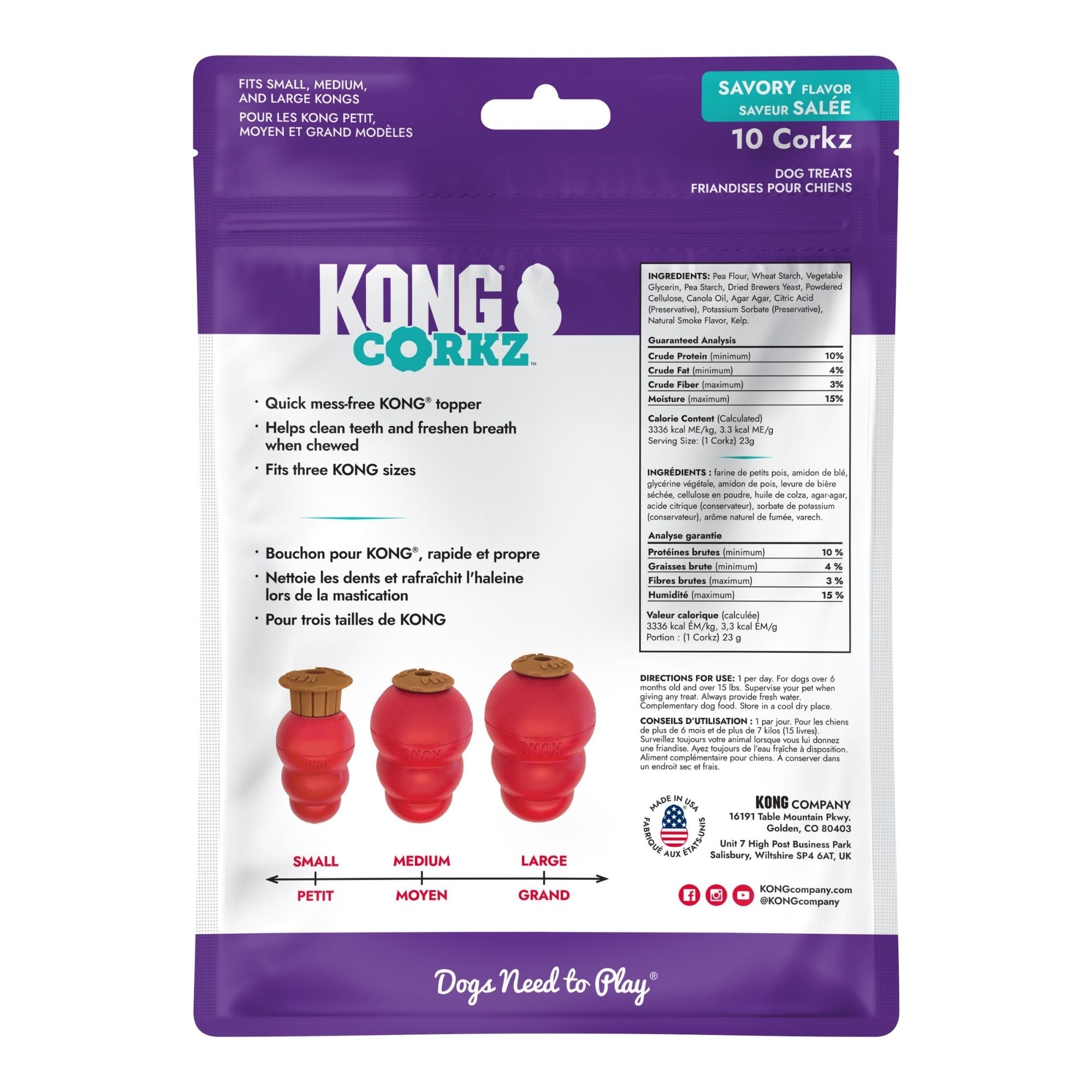 KONG Corkz Dog Treats 1ea/8oz.