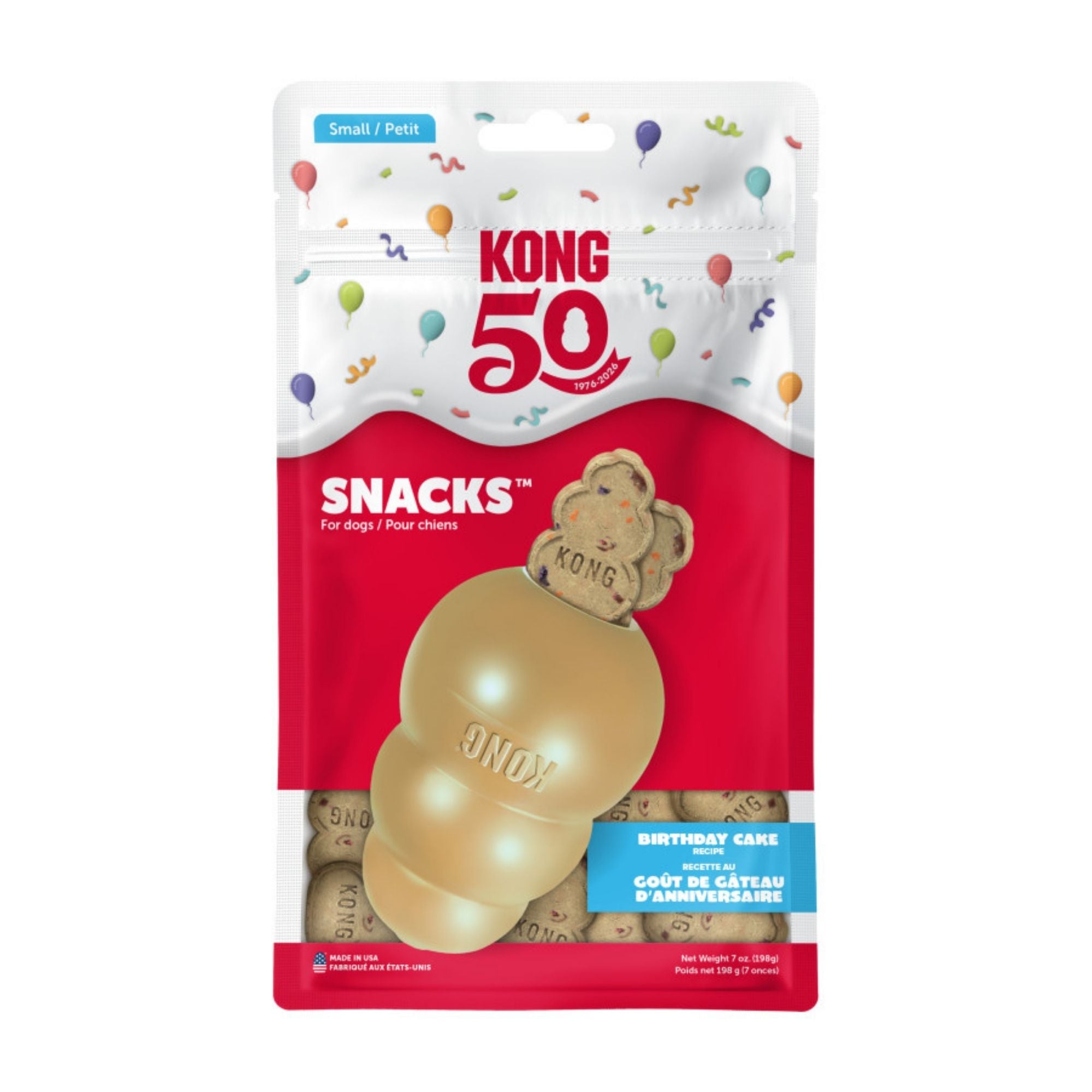 KONG Snacks 50 Year Anniversary Dog Treat Birthday Cake, 1ea/SM