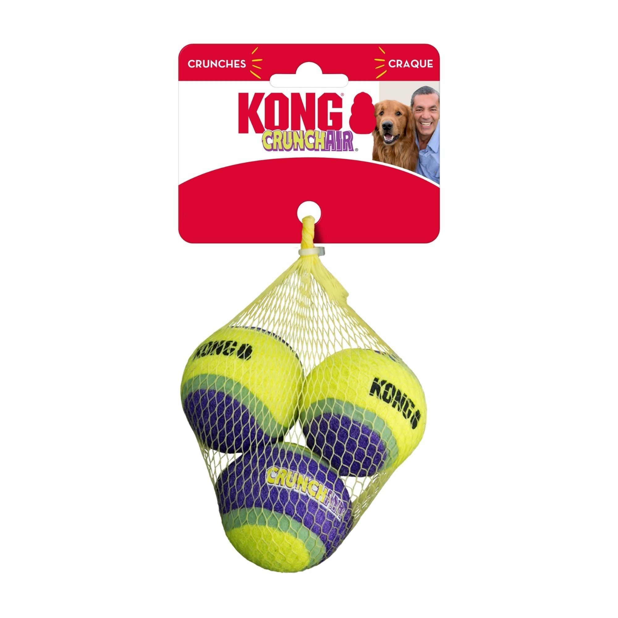 KONG Crunch Air Balls Dog Toy Purple 1ea/SM