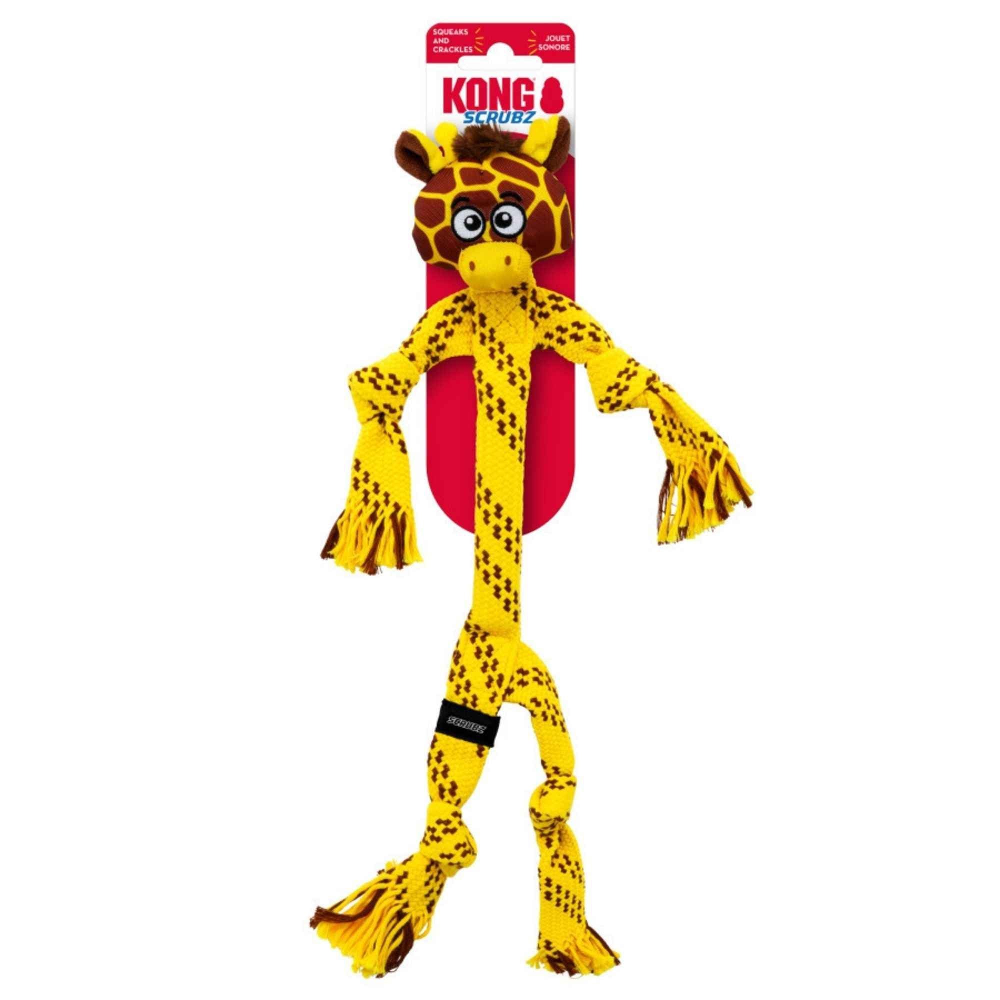 KONG Scrubz Safari Giraffe Dog Toy 1ea/MD