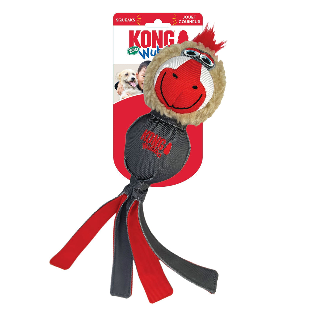 KONG Wubba Zoo Mandrill Dog Toy Large