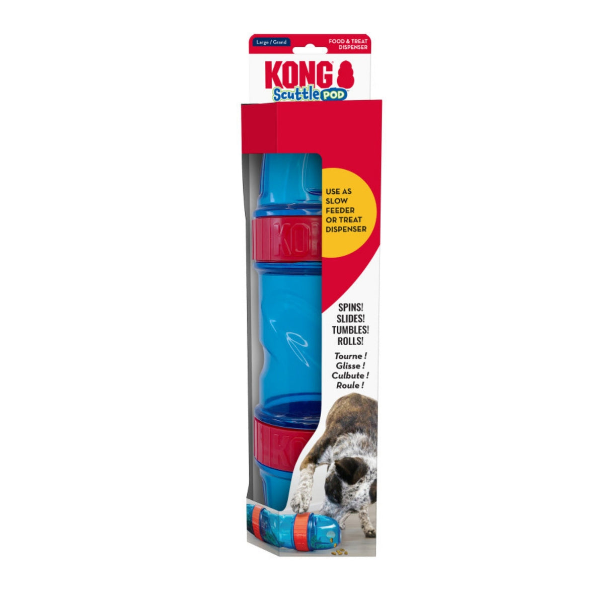KONG Scuttle Pod Tret Dispenser Dog Toy Large