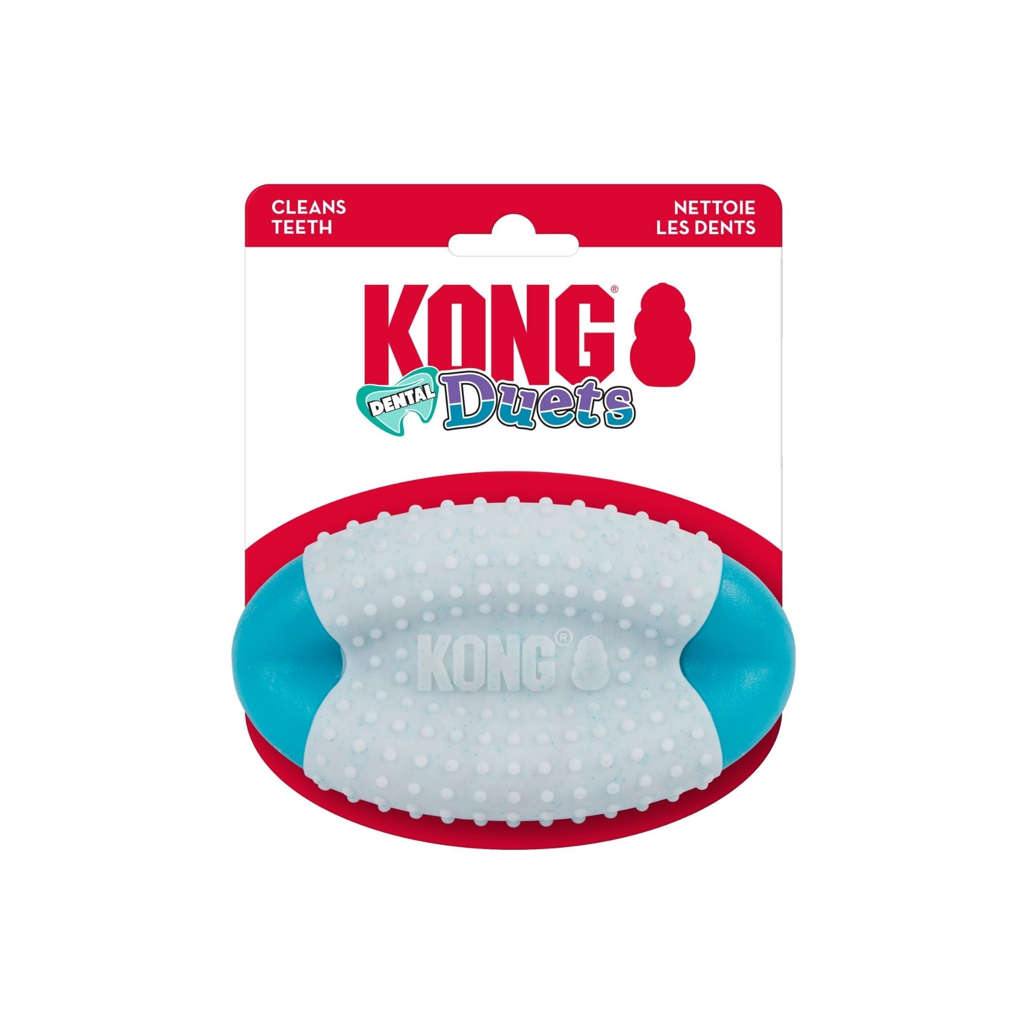 KONG Duets Dental Football Dog Toy 1ea/MD/LG