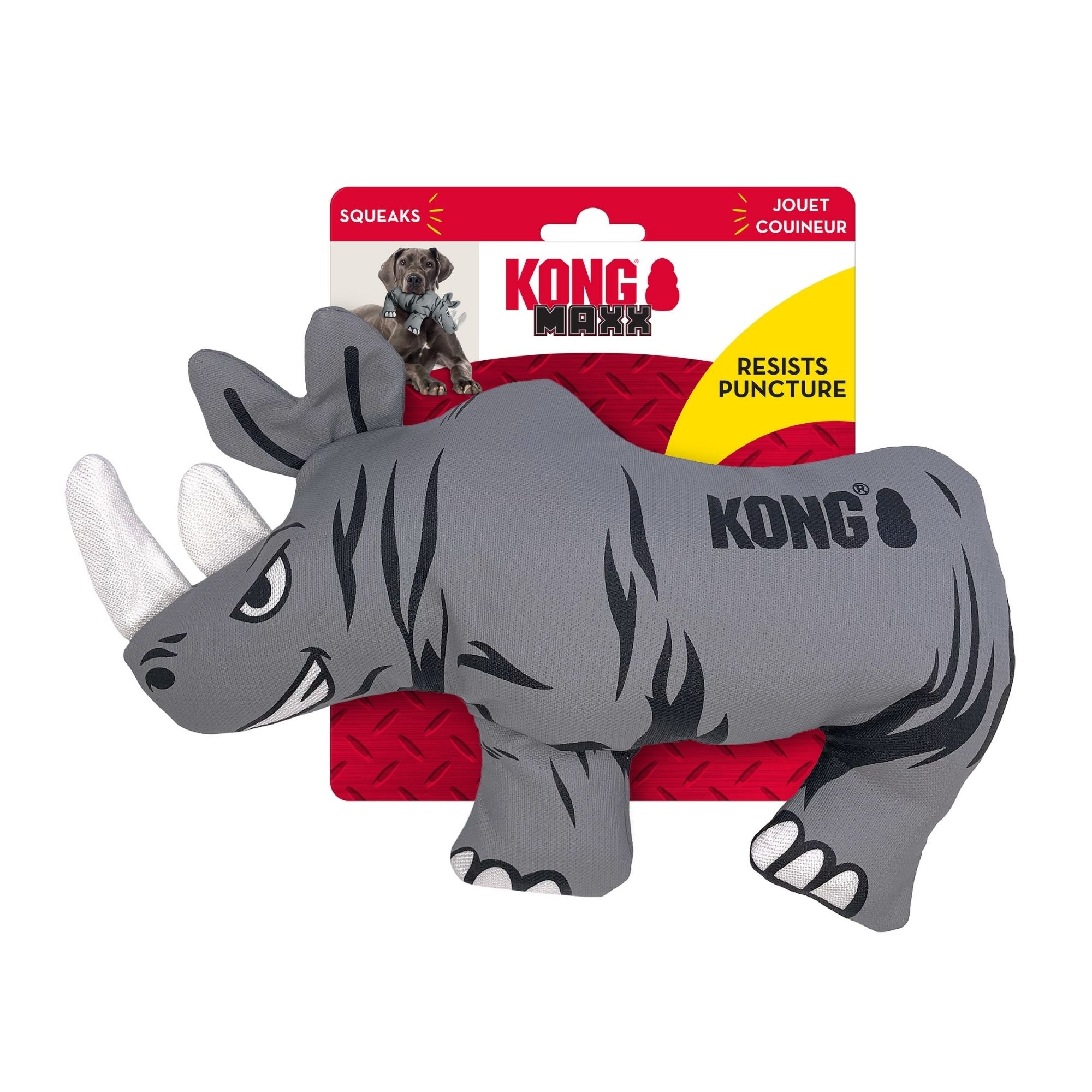 KONG Maxx Friends Dog Toy Rhino 1ea/LG