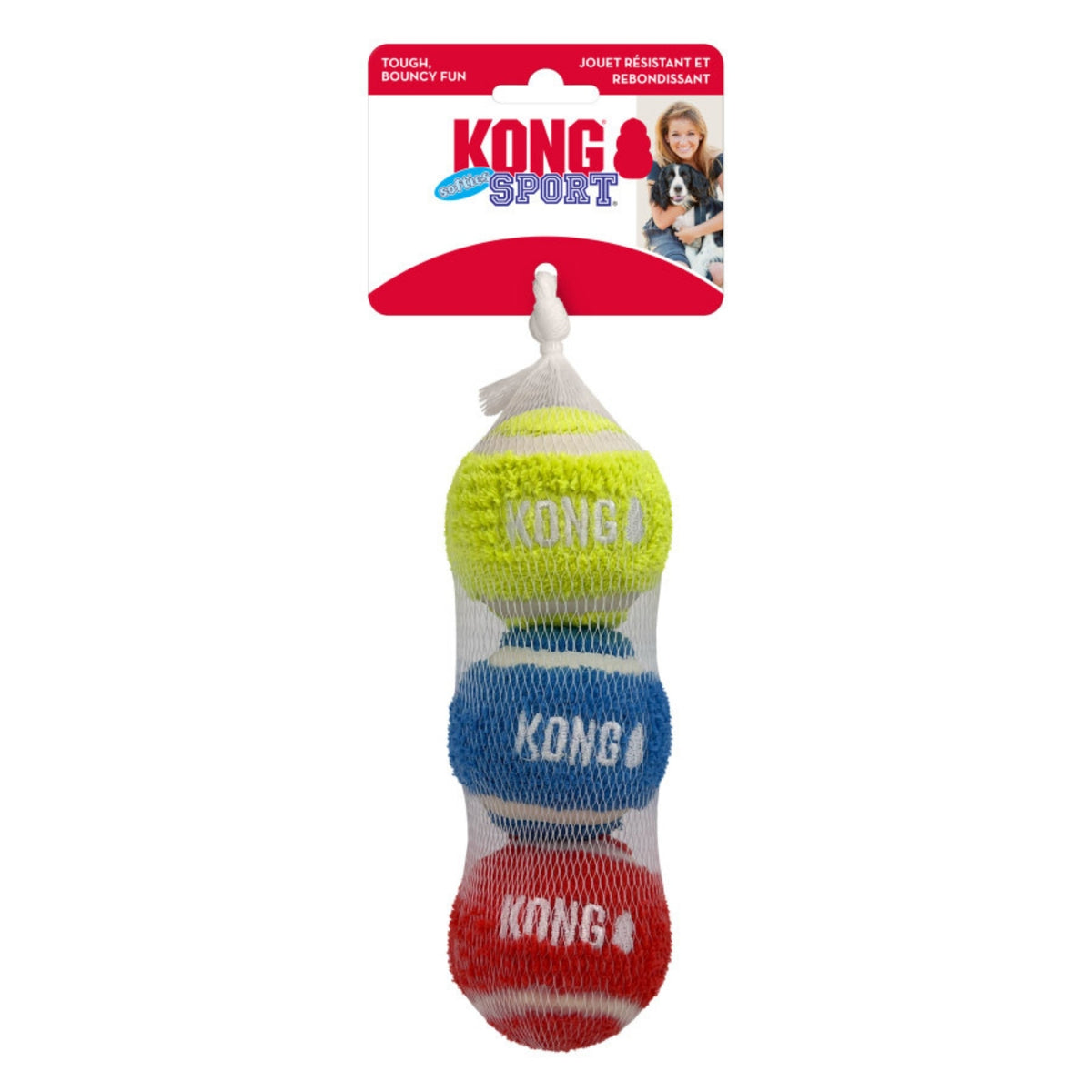 KONG Sport Softies Balls Dog Toy Assorted Medium 3pk