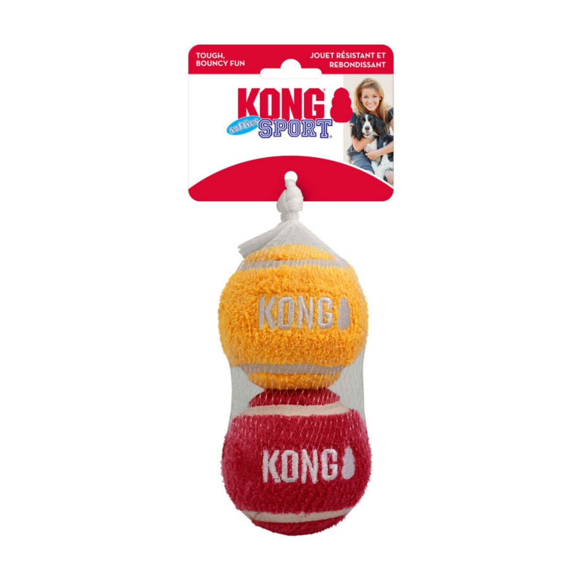 KONG Sport Softies Balls Dog Toy Assorted Large 2pk