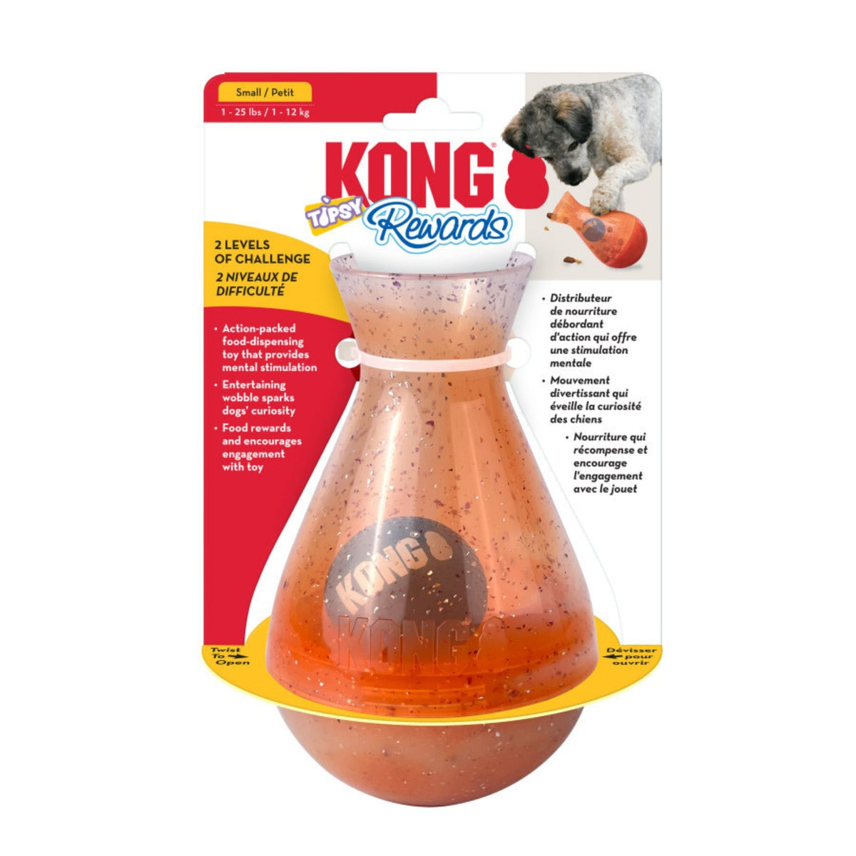 KONG Rewards Tipsy Treat Dispenser Dog Toy Small