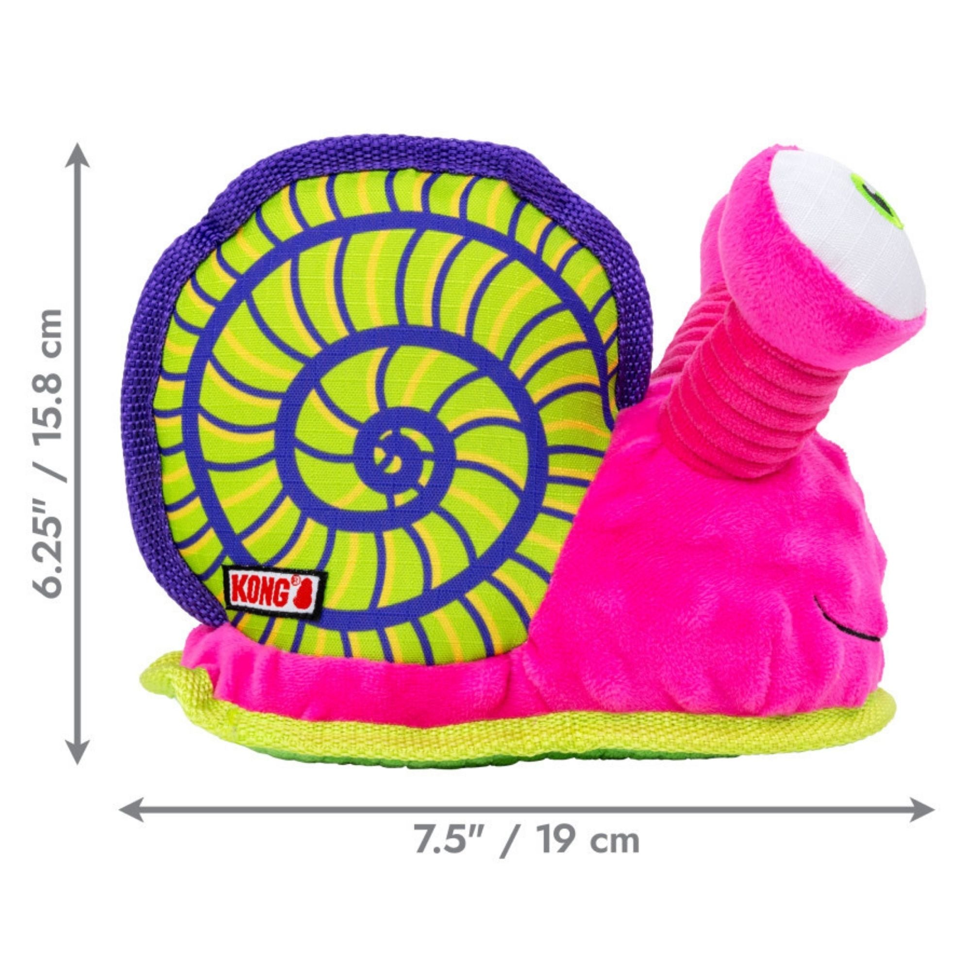 KONG Tropics Rattlez Snail Dog Toy Multi-Color, 1ea/MD, LG