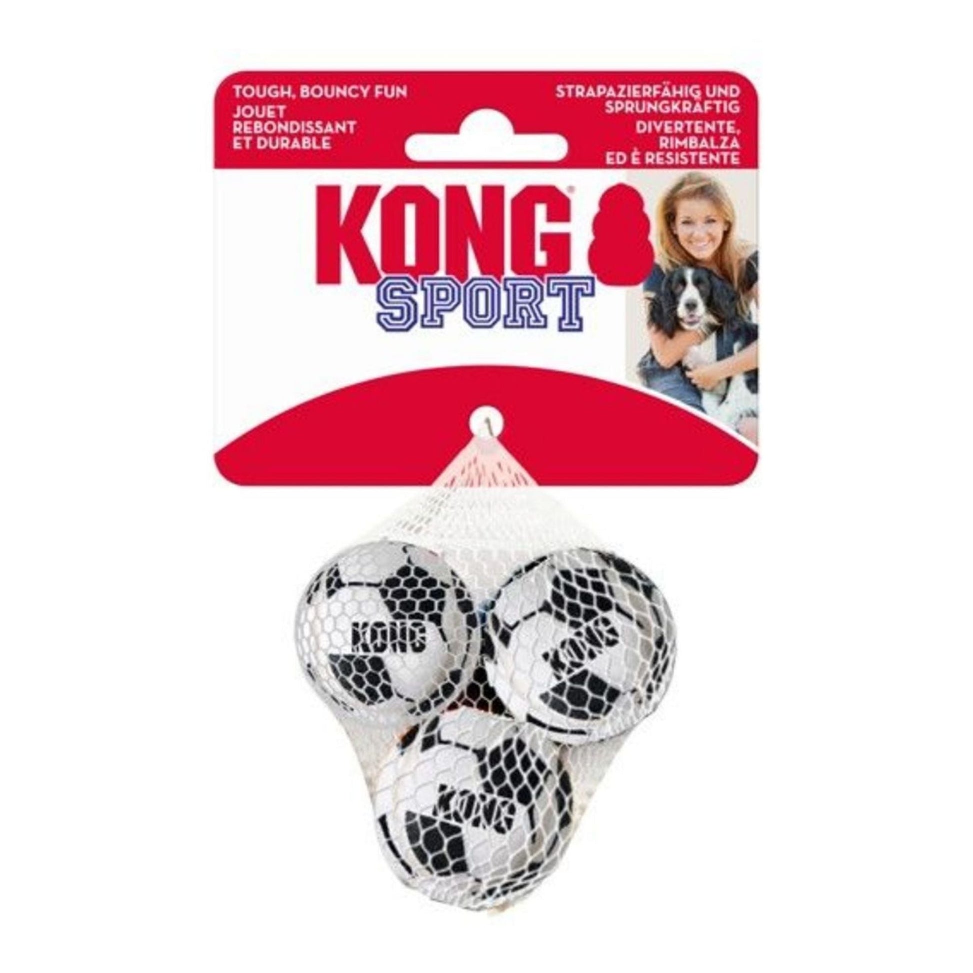 KONG Sport Soccer Balls Dog Toy Soccer Ball, 1ea/XS, 3 pk