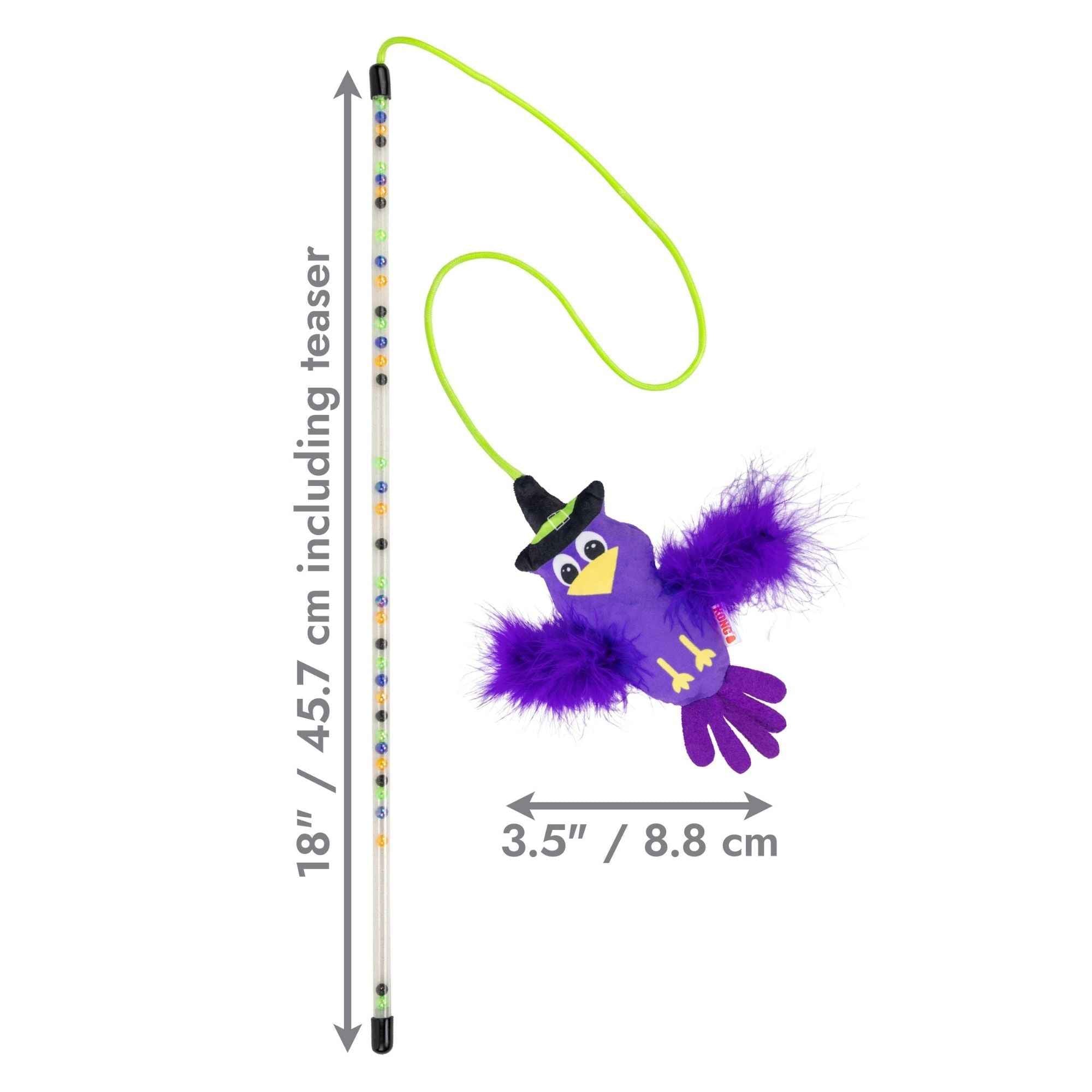 KONG Halloween Teaser Crow Cat Toy Purple 1ea/One Size