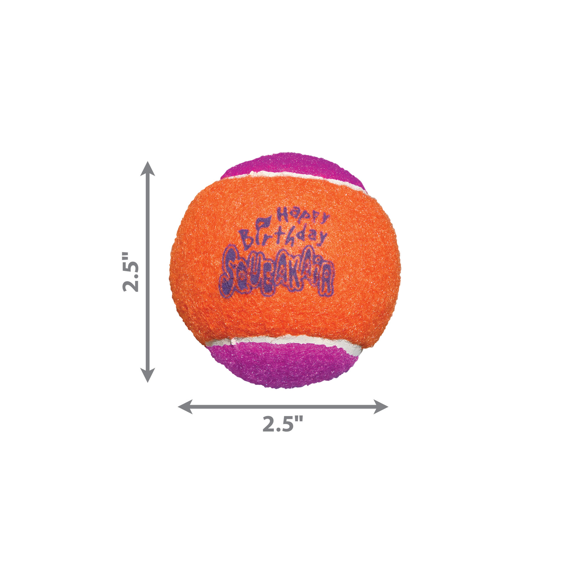 KONG Air Dog Squeaker Dog Toy Birthday Balls Assorted 1ea/3 pk, MD