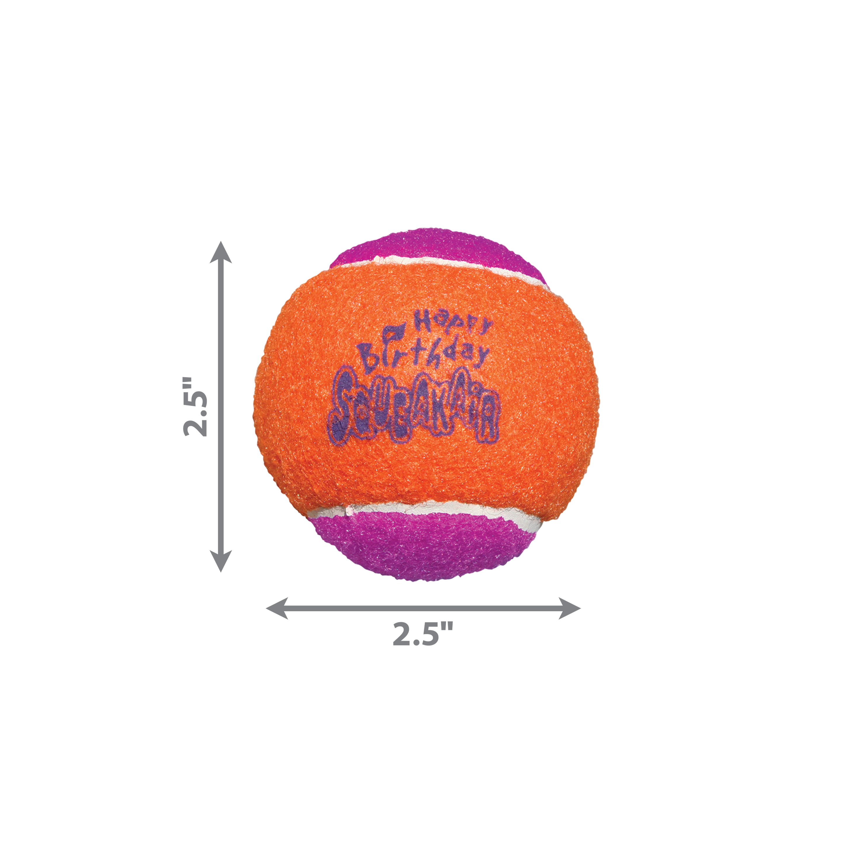 KONG Air Dog Squeaker Dog Toy Birthday Balls Assorted 1ea/3 pk, MD