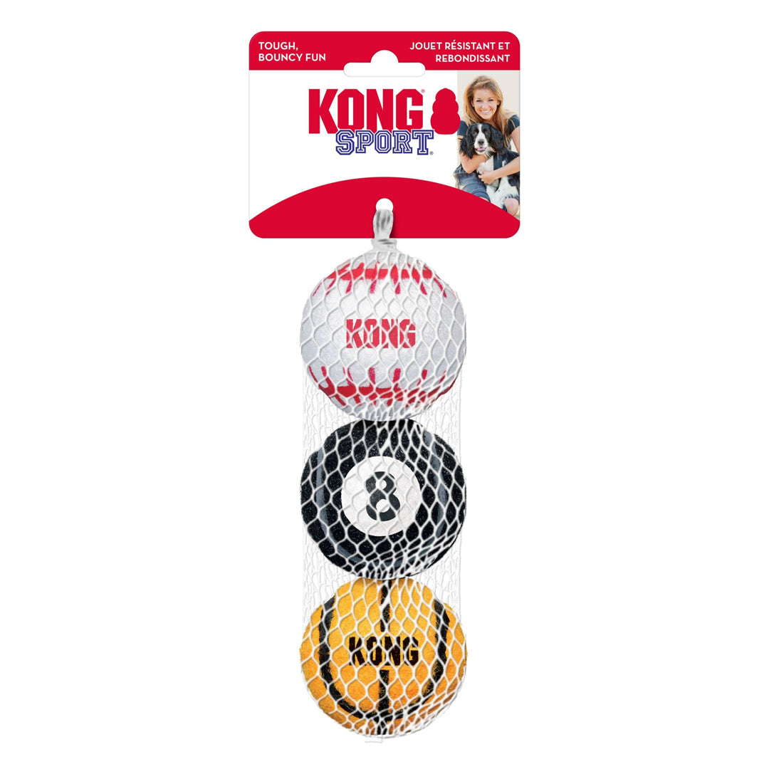 KONG Sport Balls Dog Toy Assorted Medium 3pk