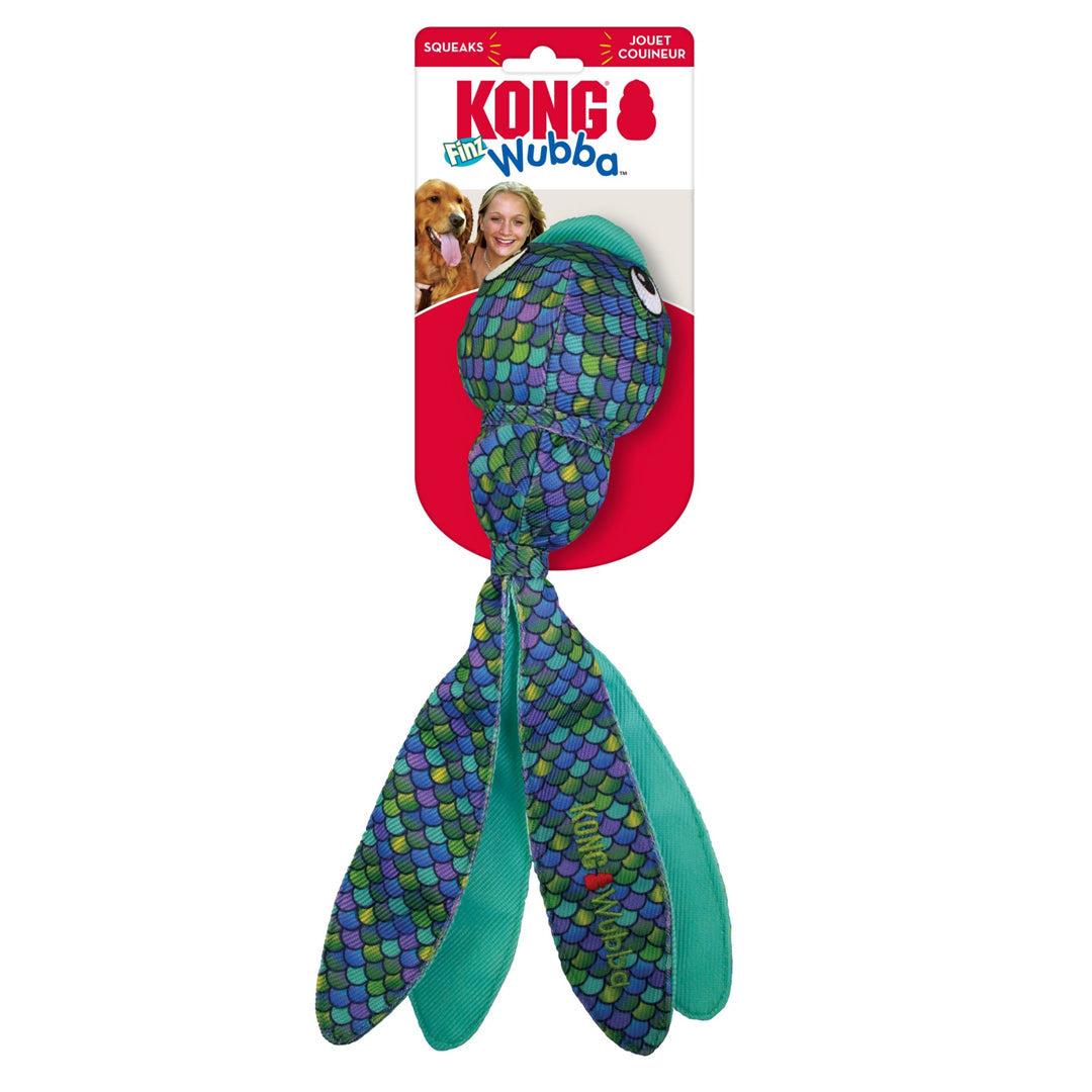 KONG Wubba Finz Dog Toy Blue Large