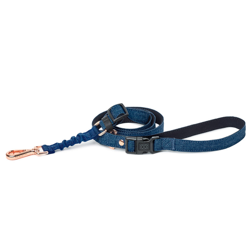 3-in-1 City Dog Leash - Denim