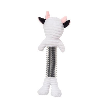 Country Living Thermoplastic Rubber Black & White Cow Plush Dog Toy – with Squeaker & Crinkle Paper American Pet Supplies