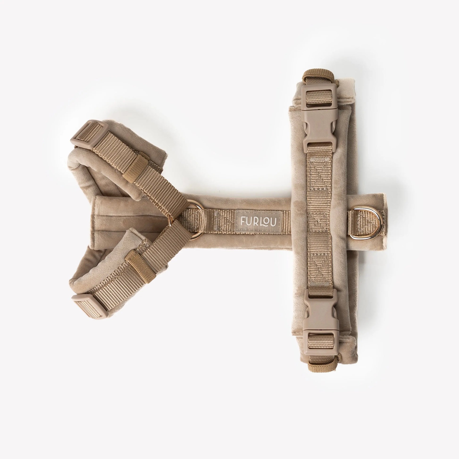 Sand - Velvet Dog Harness FURLOU