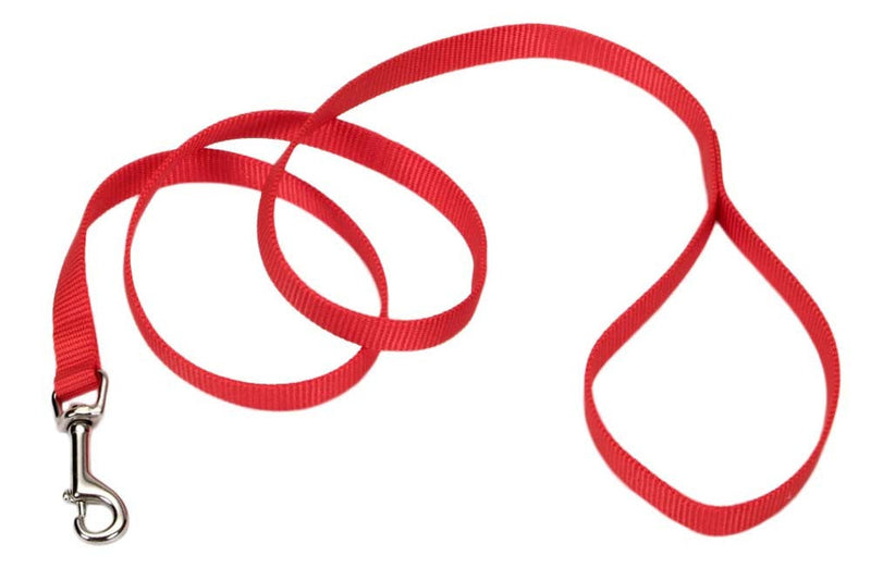 Coastal SinglePly Nylon Dog Leash Red, 1ea/5/8 In X 6 ft