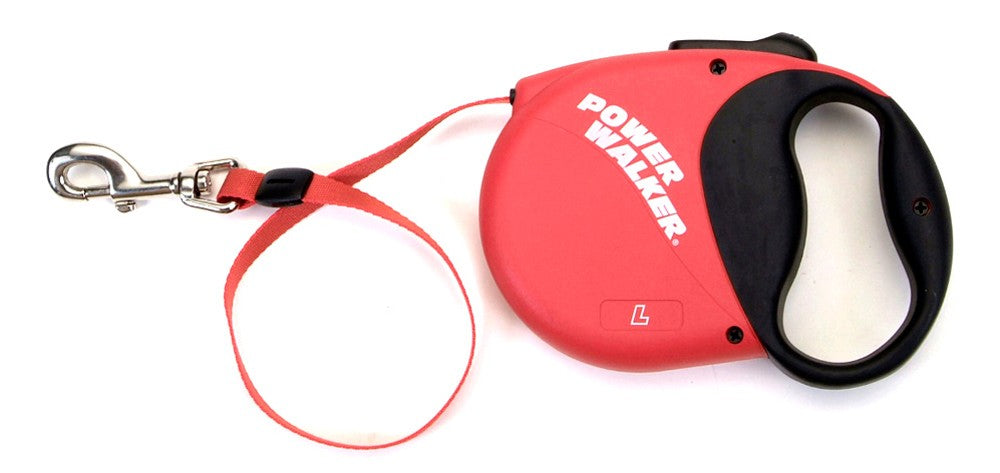 Coastal Power Walker Retractable Dog Leash Red Large up to 110lbs