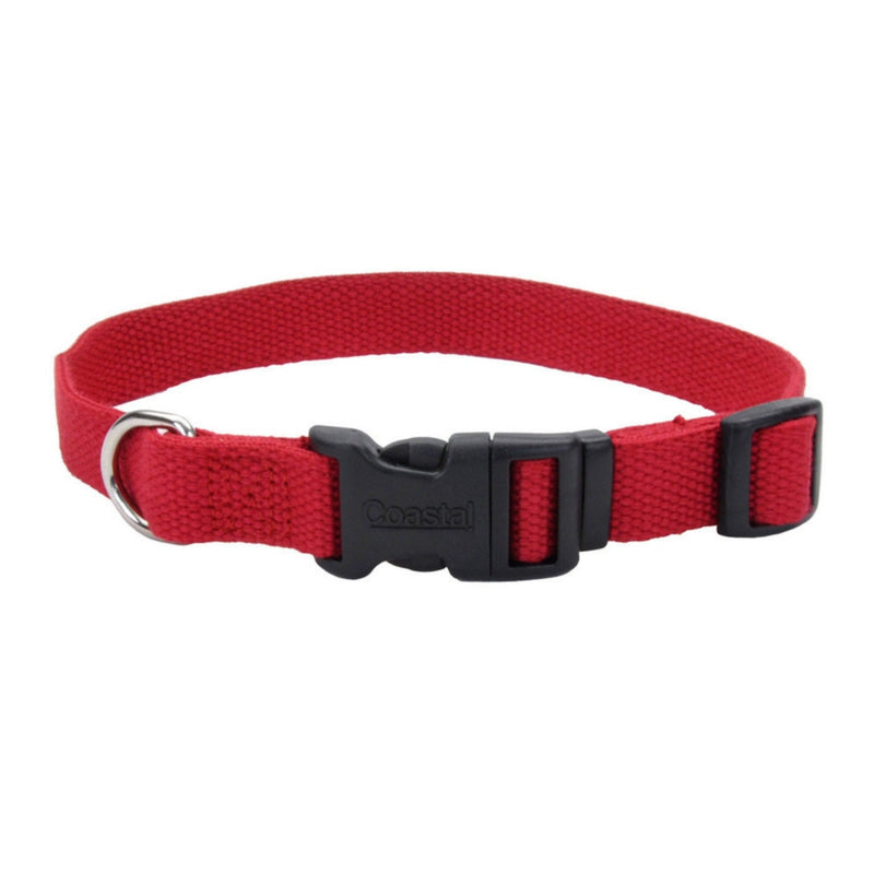 New Earth Soy Adjustable Dog Collar Cranberry, 1ea/3/4 In X 1218 in