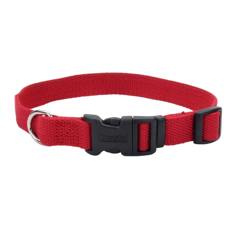 New Earth Soy Adjustable Dog Collar Cranberry, 1ea/1 In X 1826 in