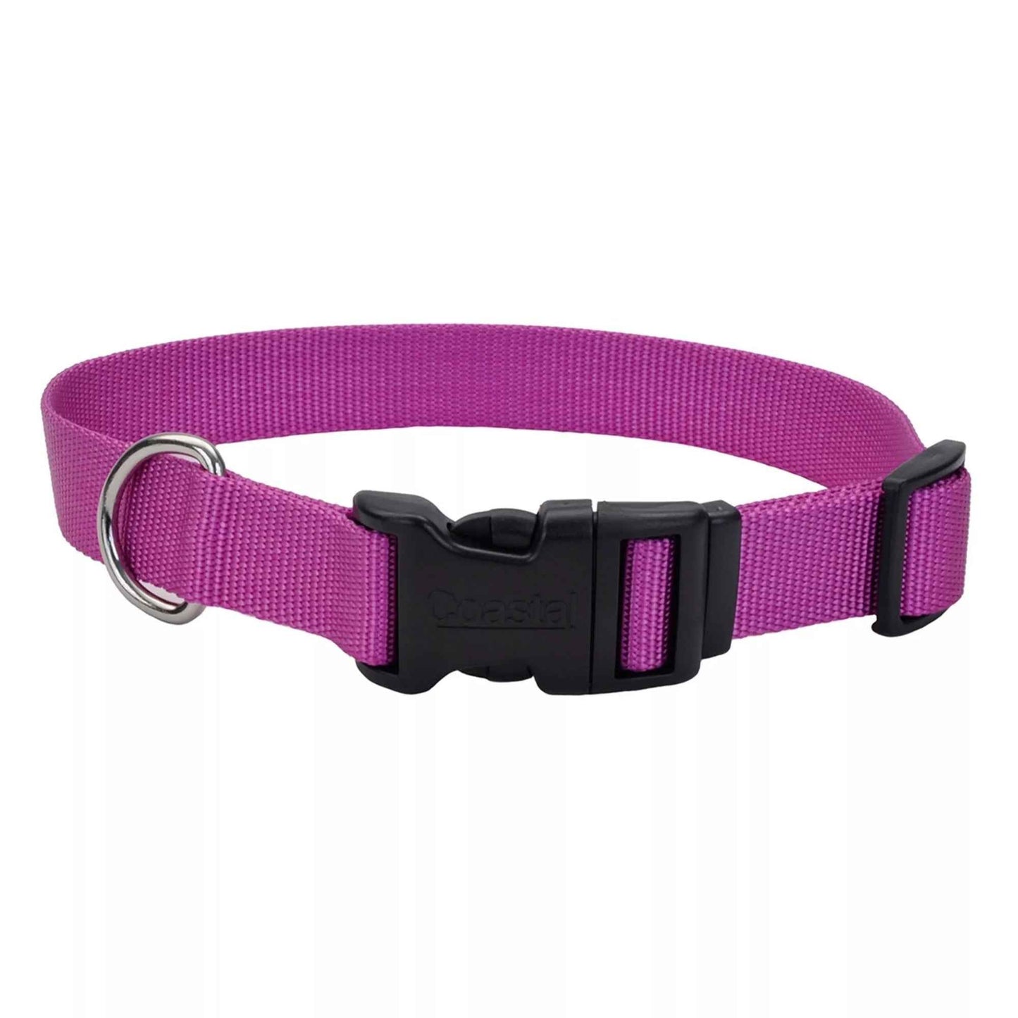 Coastal Adjustable Dog Collar with Plastic Buckle Orchid Small 5/8" X 10"-14"