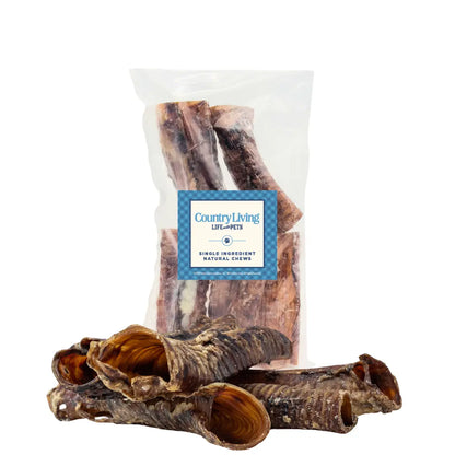 Country Living All-Natural Beef Trachea Dog Treats, Protein-Packed Chews – 6 Inches (5-Pack) American Pet Supplies
