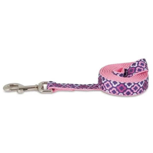 Aspen Pet DOG LEASH 1"X6" PURPLE GEO ASPEN PET