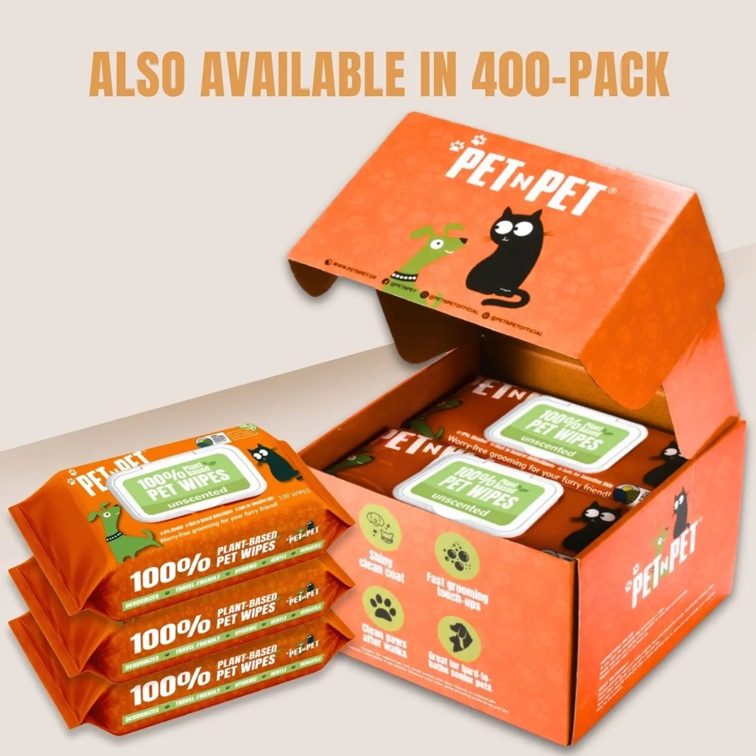 Dog Wipes Cleaning & Deodorizing 100 Count - K9 Outdoors